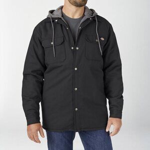 Men's Jacket Fleece Hooded Duck Shirt Coat with Hydroshield TJ213, Black, 2XL